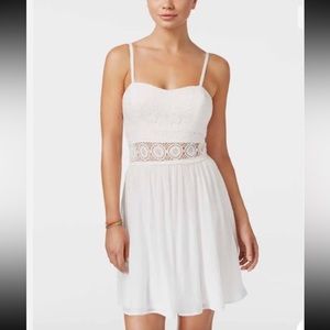 NWT BCX Off White Lace Illusion Waist Dress - Size 3
